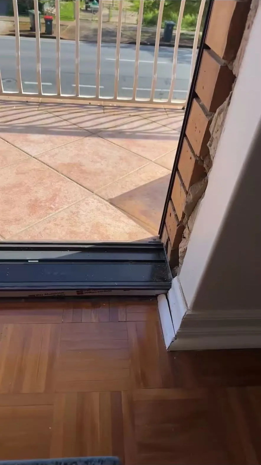 Window and door threshold condition during installation