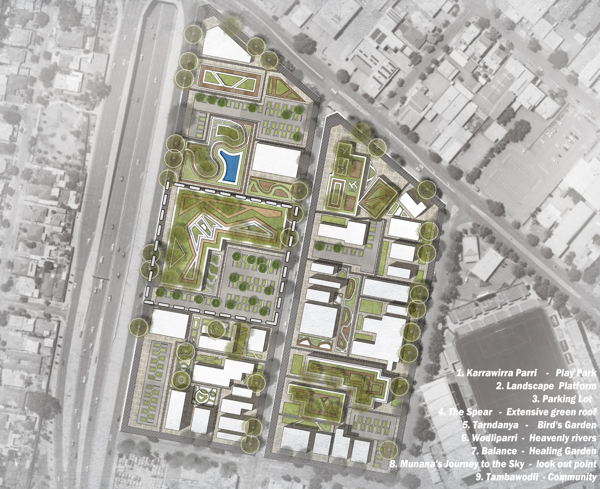 Urban public realm and planting design master plan