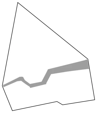 Diagram of the existing site structure and central corridor